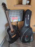 gitaar Aria + statief + draagtas + klem + pupiter e.a., Musique & Instruments, Enlèvement, Utilisé, Guitare Western ou Guitare Folk