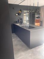 Moderne matzwarte eilandkeuken + apparatuur GEDEMONTEERD, Maison & Meubles, Cuisine | Cuisines complètes, Synthétique, Enlèvement ou Envoi