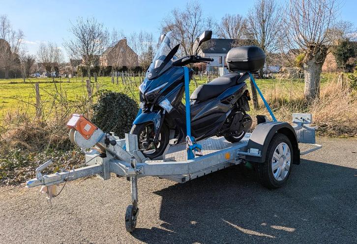 Remorque à moteur abaissable. Galvanisé + LED 750 kg., Autos : Divers, Remorques, Comme neuf, Enlèvement