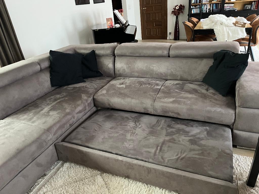 Hoeksalon met slaapbank, Huis en Inrichting, Ophalen, Gebruikt, Stof