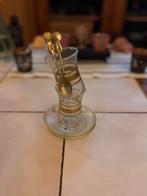 2 tasjes met bordjes en lepeltjes, Antiek en Kunst, Ophalen