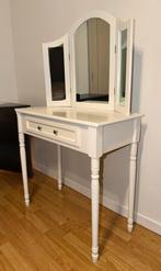 Kaptafel (wit) met spiegel, Ophalen, Zo goed als nieuw, Hout