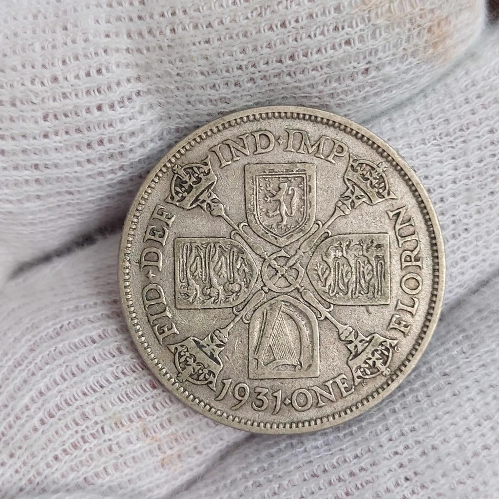 Piece de monnaie / UK / George V / Florin / 1931 / Argent, Enlèvement ou Envoi, Monnaie en vrac, Argent