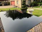 tuintafel met zwart glazen blad, Enlèvement, Aluminium