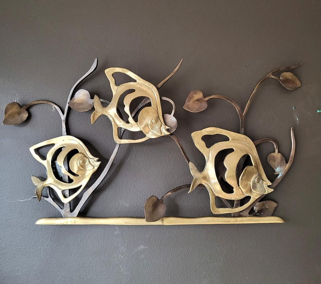 ️️️✔️ ️Wandsculptuur van messing en koper 70', Verzenden, Koper