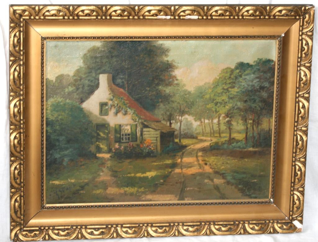 Schilderij Olie op Doek Gesigneerd, Antiek en Kunst, Ophalen of Verzenden