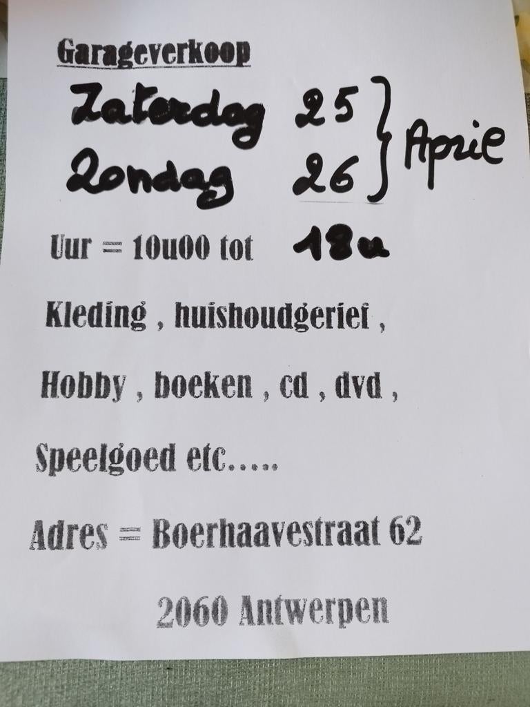 Garage erkoop varia, Maison & Meubles, Accessoires pour la Maison | Tableaux à écrire & Proverbes, Enlèvement