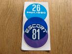 Autocollant vintage Escort 81, Enlèvement ou Envoi, Neuf, Voiture ou Moto