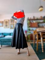 Lederen leer cuir leather maxi rok maxi skirt, Kleding | Dames, Maat 38/40 (M), Leather, Zwart, Nieuw