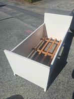 Wit houten kinderbedje, Ophalen, Gebruikt, 85 tot 100 cm, Lattenbodem