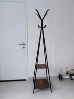 Porte-manteau en métal et bois, noir et marron, Maison & Meubles, Comme neuf, Métal, Portemanteau sur pied, 150 à 200 cm
