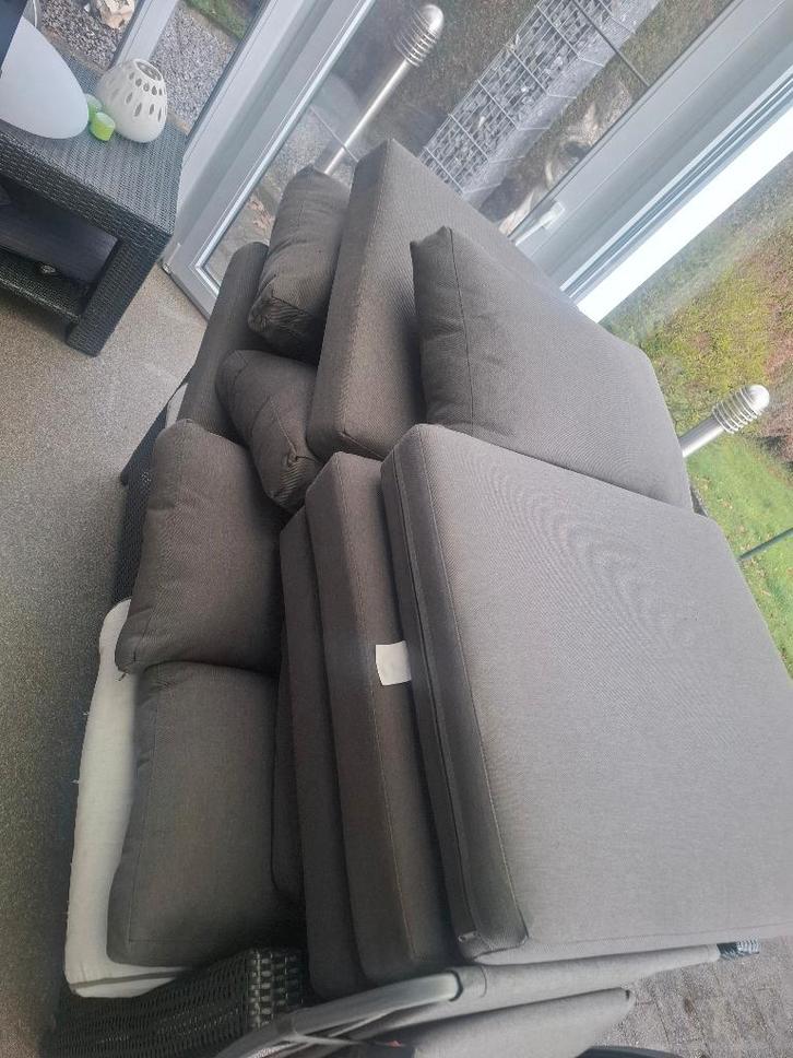 Tuinset, Tuin en Terras, Tuinsets en Loungesets, Zo goed als nieuw, Loungeset, Hout, 6 zitplaatsen, Bank, Bijzettafel, Ophalen