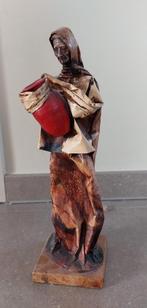 Uniek beeldje in papier maché - ongeveer 33cm hoog, Ophalen, Gebruikt, Mens