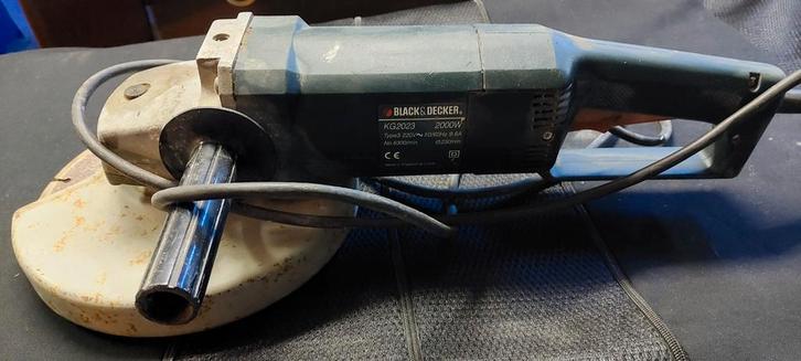 Meuleuse d'angle Black Decker 230mm 2000W pro - bon état, Bricolage & Construction, Outillage | Pièces de machine & Accessoires
