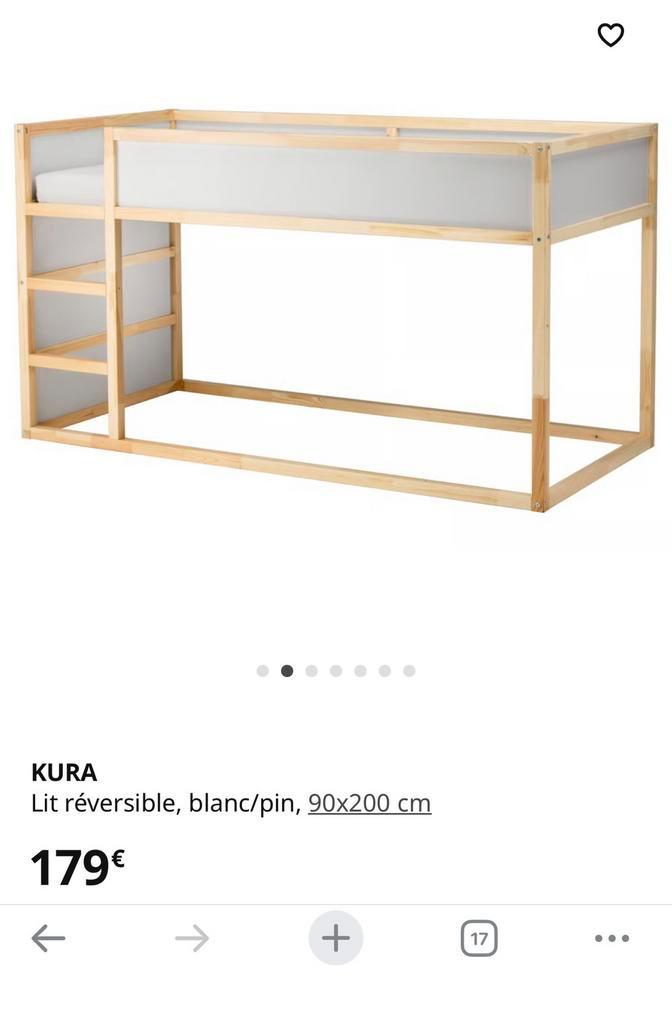 Lit Ikea KURA, Enfants & Bébés, Chambre d'enfant | Lits superposés & Lits mezzanines, Comme neuf, Enlèvement