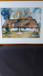 Schilderij Peeters Jeannot aquarel boerderij, Antiek en Kunst, Kunst | Schilderijen | Klassiek, Ophalen of Verzenden