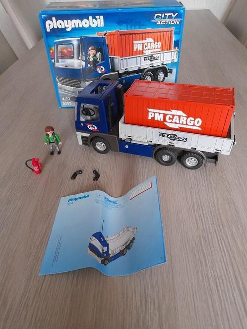 PLAYMOBIL Cargo Truck met Container - 5255, Kinderen en Baby's, Speelgoed | Playmobil, Zo goed als nieuw, Complete set, Ophalen of Verzenden