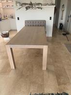 Houten eettafel voor 8 personen, Huis en Inrichting, Tafels | Eettafels, Ophalen, Gebruikt, 200 cm of meer, 50 tot 100 cm