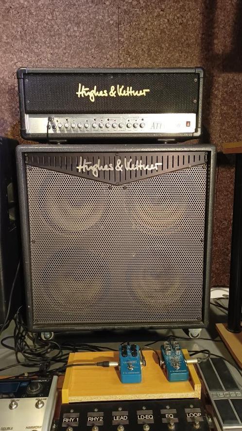 Hughes & Kettner Attax 100 head + cabinet 4 x 12, Muziek en Instrumenten, Versterkers | Bas en Gitaar, Gebruikt, Gitaar, 100 watt of meer