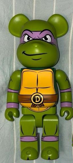 Bearbrick Donatello 400%, Verzamelen, Poppetjes en Figuurtjes, Zo goed als nieuw, Ophalen of Verzenden