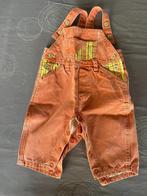 Oranje en gestreepte salopette jeans Mt 68 Zgan, Ophalen, Zo goed als nieuw, Jongetje of Meisje, Broekje