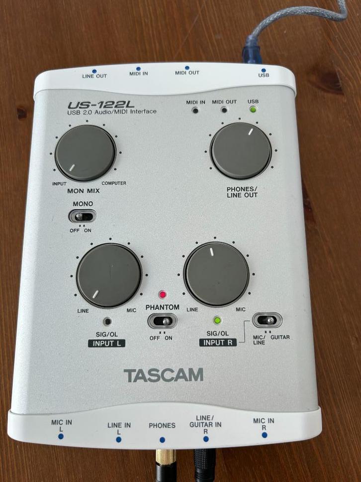 Tascam US-122L USB 2.0 audio/MIDI interface, Muziek en Instrumenten, Midi-apparatuur, Zo goed als nieuw, Ophalen of Verzenden