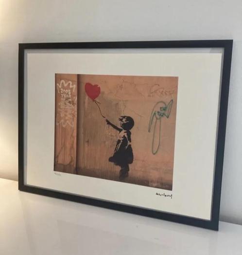 BANKSY : lithographie la fille au ballon avec certificat, Antiquités & Art, Art | Lithographies & Sérigraphies