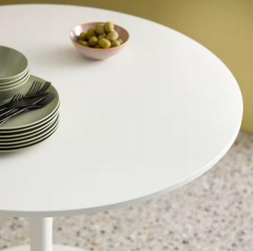TABLE DOCKSTA IKEA, Rond, Comme neuf, 100 à 150 cm, Enlèvement