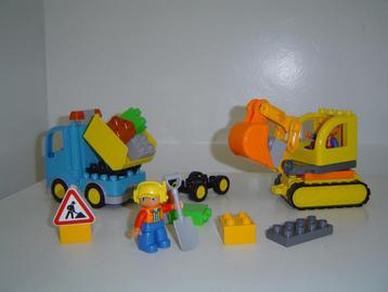 Lego Duplo 10812 Graafmachine en truck Compleet beschikbaar voor biedingen