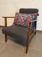 2x EKENÄSET fauteuil donkergrijs, Huis en Inrichting, Fauteuils, Ophalen, Hout, Zo goed als nieuw, 50 tot 75 cm