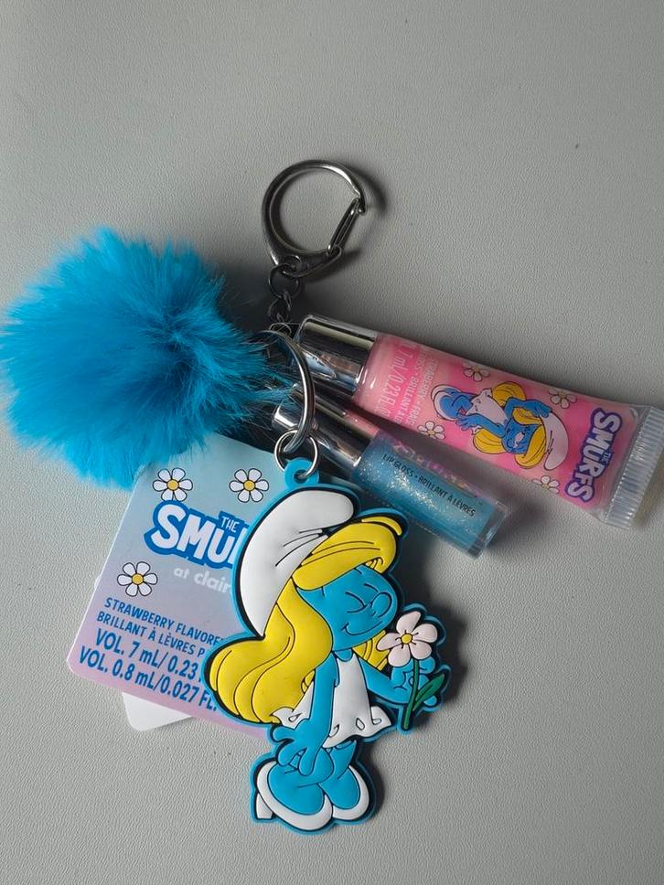 Porte-clé Schtroumpfette avec gloss à levres neuf, Collections, Schtroumpfs, Neuf, Autres types, Schtroumpfette, Envoi