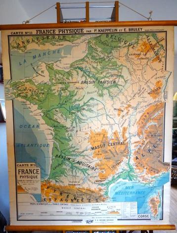 PRACHTIGE NATUURKUNDE FRANKRIJK VINTAGE DIDACTISCHE POSTER  beschikbaar voor biedingen