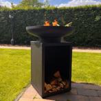 Plancha BBQ Blokland Zwart en Cortenstaal Vuurschaal, Ophalen of Verzenden, Nieuw