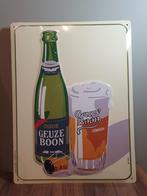 Metaal Reclamebord - Geuze Boon -, Ophalen of Verzenden, Gebruikt, Reclamebord, Plaat of Schild, Overige merken