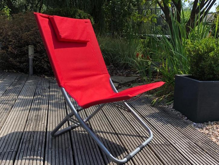Chaise de camping ou chaise de plage, Tuin en Terras, Tuinstoelen, Zo goed als nieuw, Metaal, Inklapbaar, Ophalen