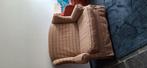 Lovechair in mooie beige/ rood bruine careau stof, Huis en Inrichting, Fauteuils, Ophalen, Zo goed als nieuw, Stof