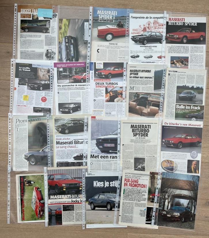 MASERATI BITURBO - ARTIKELS, Boeken, Auto's | Folders en Tijdschriften, Ophalen of Verzenden