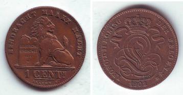 Belgique 1 cent 1901 Léopold II