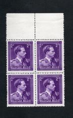 Blokje met 4 postzegels Leopold 3, Koninklijk huis, Ophalen of Verzenden, Postfris