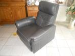 !!! STOP !!! Fauteuil électrique cuir noir, Ophalen, Zo goed als nieuw, Leer