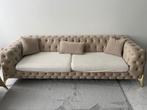Zetels - Mooi - beige - 2 zetels - 1 fauteuil, Huis en Inrichting, Zetels | Zetels, Ophalen, Driepersoons, Zo goed als nieuw, Rechte bank