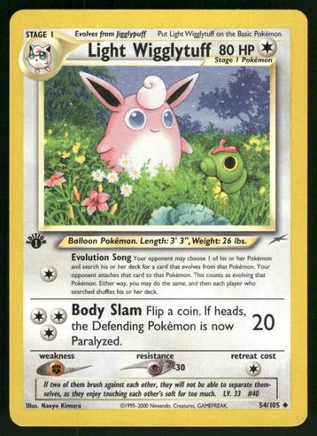 Light Wigglytuff 54/105 - Neo Destiny (1st edition) beschikbaar voor biedingen