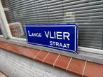 Lange Vlier Straat Antwerpen emaille bord, Ophalen of Verzenden