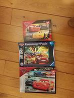 3 kinderpuzzels Cars 100 stukjes, Kinderen en Baby's, Speelgoed | Kinderpuzzels, Ophalen, Meer dan 50 stukjes, Zo goed als nieuw