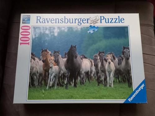 Ravensburger puzzel 1000 stuks - Paardenfamilie, Hobby en Vrije tijd, Denksport en Puzzels, Gebruikt, Legpuzzel, 500 t/m 1500 stukjes