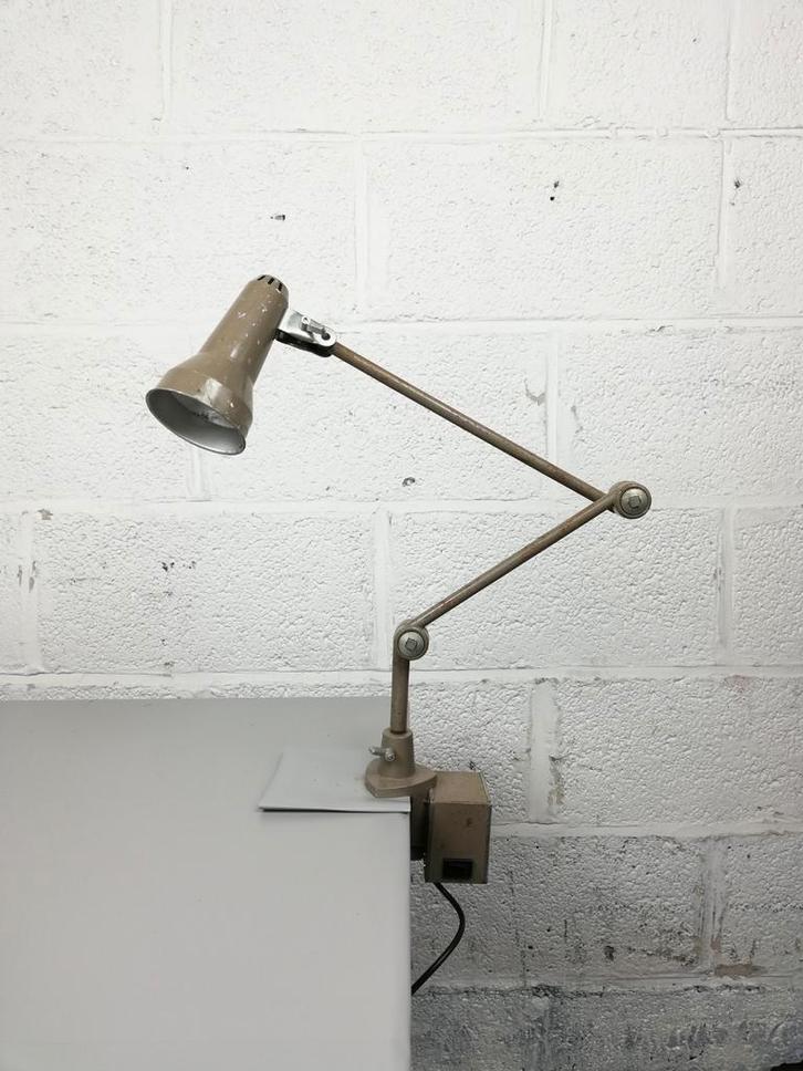Werkplaatslamp Rinaldo Bertoni, Antiek en Kunst, Antiek | Verlichting, Ophalen of Verzenden