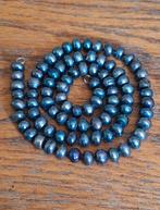 Zwarte Tahitiparels ketting. 87× parels, Verzenden, Zwart, Zo goed als nieuw, Steen of Mineraal