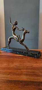 Brons beeld / vintage beeld / antiek beeld / art deco, Ophalen of Verzenden, Brons