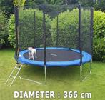 Trampoline met dia. 366 cm in keurige staat, Tuin en Terras, Overige Tuin en Terras, Ophalen, Gebruikt