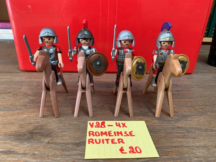 PLAYMOBIL V28: LOT 4 ROMEINSE RUITERS, Kinderen en Baby's, Speelgoed | Playmobil, Zo goed als nieuw, Los Playmobil, Ophalen of Verzenden